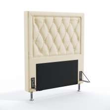 Cabeceira Centaurus 90 Decorativa de Cama Solteiro N-030 Veludo Bege Aradecor