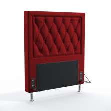 Cabeceira Centaurus 90 Decorativa de Cama Solteiro N-033 Veludo Vermelho Aradecor