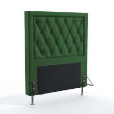 Cabeceira Centaurus 90 Para Cama de Solteiro Suede Verde Aradecor