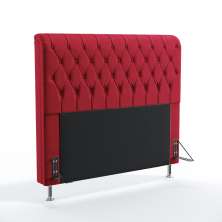 Cabeceira Estofada Decorativa Para Cama Box Bellatrix 140 Para Cama de Casal Suede Vermelho Aradecor