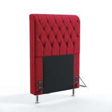 Cabeceira Estofada Decorativa Para Cama Box Bellatrix 90 Para Cama de Solteiro Suede Vermelho Aradecor