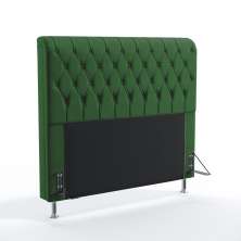Cabeceira Estofada Para Cama Box Bellatrix 160 Para Cama Queen Sued Verde Aradecor
