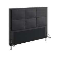 Cabeceira Maia 140 Decorativa de Cama Casal N-022 Veludo Chumbo Aradecor