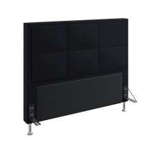 Cabeceira Maia 140 Decorativa de Cama Casal N-024 Veludo Preto Aradecor