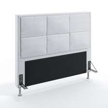Cabeceira Maia 140 Para Cama De Casal Couro Artificial Branco Aradecor