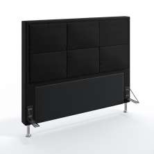 Cabeceira Maia 140 Para Cama De Casal Couro Artificial Preto Aradecor