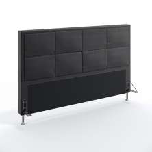 Cabeceira Maia 195 Decorativa de Cama King N-022 Veludo Chumbo Aradecor