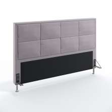 Cabeceira Maia 195 Decorativa de Cama King N-023 Veludo Cinza Claro Aradecor