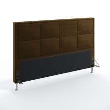 Cabeceira Maia 195 Decorativa de Cama King N-027 Veludo Marrom Chocolate Aradecor