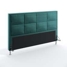 Cabeceira Maia 195 Decorativa de Cama King N-032 Veludo Verde Petróleo Aradecor