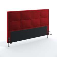 Cabeceira Maia 195 Decorativa de Cama King N-033 Veludo Vermelho Aradecor