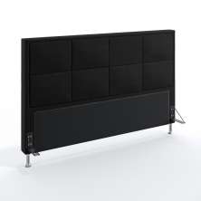 Cabeceira Maia 195 Para Cama King Sued Preto Aradecor
