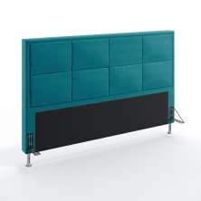 Cabeceira Maia 195 Para Cama King Suede Azul Turquesa Aradecor