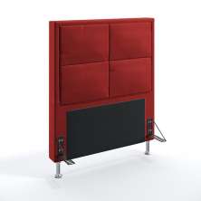 Cabeceira Maia 90 Decorativa de Cama Solteiro A-020 Couro Artificial Vermelho Aradecor