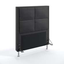 Cabeceira Maia 90 Decorativa de Cama Solteiro N-022 Veludo Chumbo Aradecor