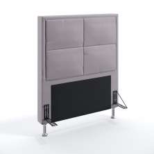 Cabeceira Maia 90 Decorativa de Cama Solteiro N-023 Veludo Cinza Claro Aradecor