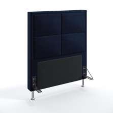 Cabeceira Maia 90 Decorativa de Cama Solteiro N-025 Veludo Azul Marinho Aradecor
