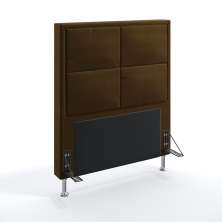 Cabeceira Maia 90 Decorativa de Cama Solteiro N-027 Veludo Marrom Chocolate Aradecor
