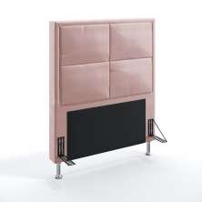 Cabeceira Maia 90 Decorativa de Cama Solteiro N-031 Veludo Rosê Claro Aradecor