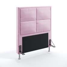 Cabeceira Maia 90 Decorativa de Cama Solteiro Z-021 Sued Rosa Bebê Aradecor