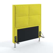 Cabeceira Maia 90 Para Cama de Solteiro Sued Amarelo Aradecor