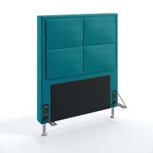 Cabeceira Maia 90 Para Cama de Solteiro Suede Azul Turquesa Aradecor