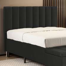 Cabeceira Nashira 140 para Cama de Casal N-022 Veludo Cinza Escuro Aradecor