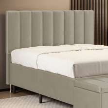 Cabeceira Nashira 140 para Cama de Casal N-030 Veludo Bege Aradecor