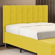 Cabeceira Nashira 140 para Cama de Casal Z-004 Sued Amarelo Aradecor