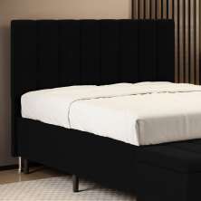 Cabeceira Nashira 140 para Cama de Casal Z-005 Sued Preto Aradecor