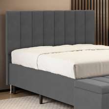 Cabeceira Nashira 140 para Cama de Casal Z-008 Sued Cinza Aradecor