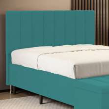 Cabeceira Nashira 140 para Cama de Casal Z-016 Sued Azul Turquesa Aradecor