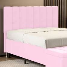 Cabeceira Nashira 140 para Cama de Casal Z-021 Sued Rosa Bebê Aradecor