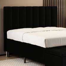 Cabeceira Nashira 160 para Cama Queen N-024 Veludo Preto Aradecor