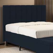 Cabeceira Nashira 160 para Cama Queen Z-007 Sued Azul Marinho Aradecor