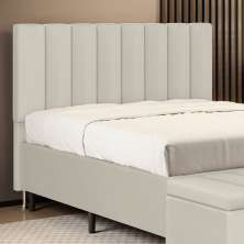 Cabeceira Nashira 195 para Cama King A-017 Couro Bege Aradecor