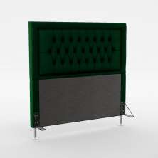Cabeceira Pegasus 160 Decorativa de Cama Queen N-026 Veludo Verde Aradecor
