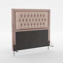 Cabeceira Pegasus 160 Decorativa de Cama Queen N-031 Veludo Rosê Claro Aradecor
