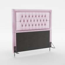 Cabeceira Pegasus 160 Decorativa de Cama Queen Z-021 Sued Rosa Bebê Aradecor