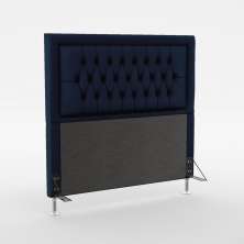 Cabeceira Pegasus 195 Decorativa de Cama King N-025 Veludo Azul Marinho Aradecor