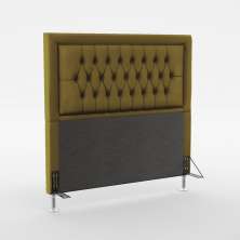 Cabeceira Pegasus 195 Decorativa de Cama King N-028 Veludo Marrom Claro Aradecor
