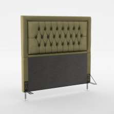 Cabeceira Pegasus 195 Decorativa de Cama King N-029 Veludo Capuccino Aradecor