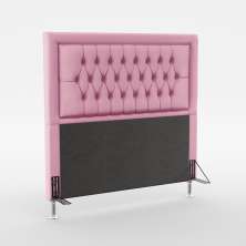 Cabeceira Pegasus 195 Para Cama King Sued Rosê Aradecor