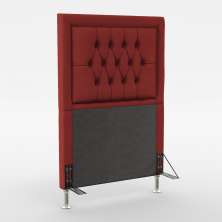 Cabeceira Pegasus 90 Decorativa de Cama Solteiro A-020 Couro Artificial Vermelho Aradecor