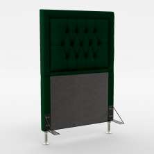 Cabeceira Pegasus 90 Decorativa de Cama Solteiro N-026 Veludo Verde Aradecor