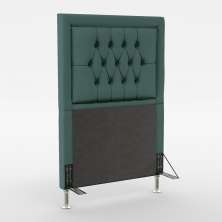Cabeceira Pegasus 90 Decorativa de Cama Solteiro N-032 Veludo Verde Petróleo Aradecor