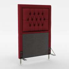 Cabeceira Pegasus 90 Decorativa de Cama Solteiro N-033 Veludo Vermelho Aradecor