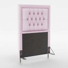 Cabeceira Pegasus 90 Decorativa de Cama Solteiro Z-021 Sued Rosa Bebê Aradecor