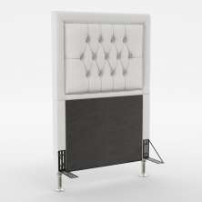 Cabeceira Pegasus 90 Para Cama de Solteiro Couro Artificial Branco Aradecor