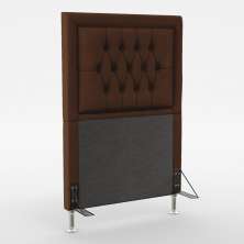 Cabeceira Pegasus 90 Para Cama de Solteiro Couro Artificial Marrom Aradecor